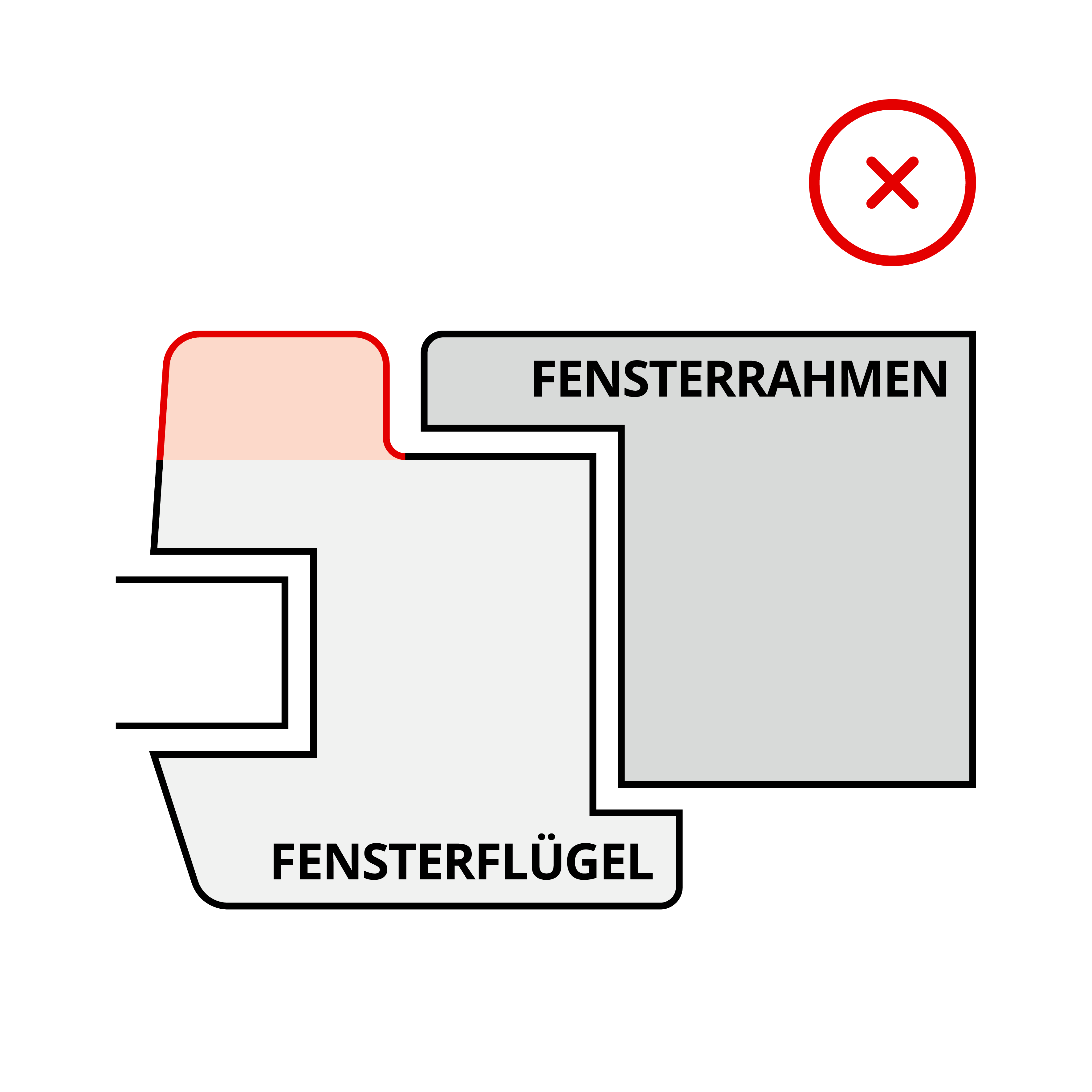 Skizze Fenster flächenbündig - Fliegengitter Konfigurator