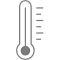 Thermometer-Icon als Symbol für Hitzeschutz